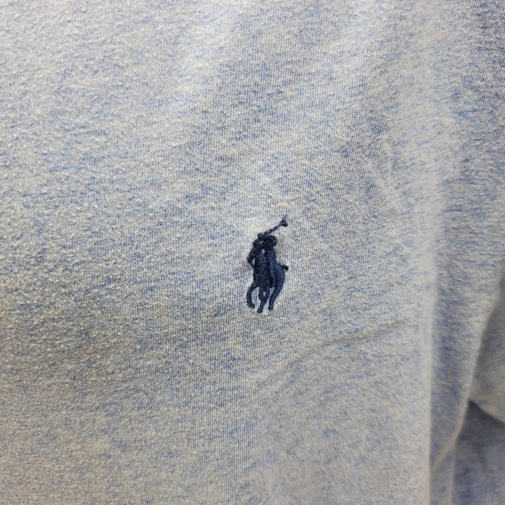 Ralph Lauren Men’s Heather Blue Polo Tee Shirt Large